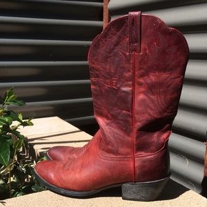 Ariat Red Cowboy Boots with ATS Soles women’s 8.5B